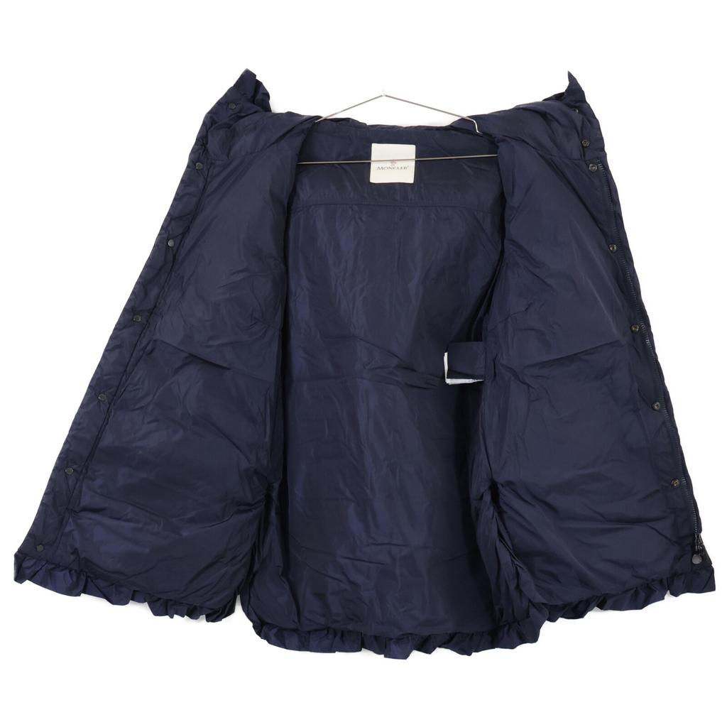 Moncler HANDEL Ruffled Hoodie Down Jacket 0 NavyUsed