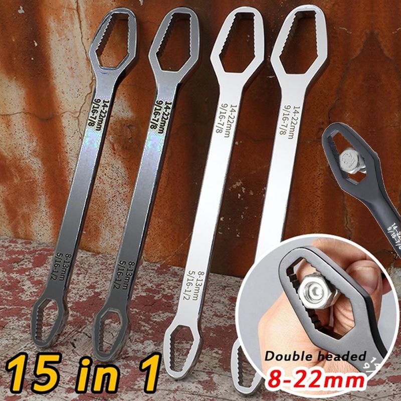 8-22mm Universal Torx Wrench Board Adjustable Double-head Torx Spanner Self-tightening Glasses Wrench Multi-purpose Hand Tools