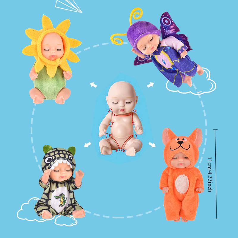Mini Forest Reborn Doll Kit Toy Simulation Reborn Baby Princess Cute Sleeping Dolls Toy with Clothes Accessories dolls