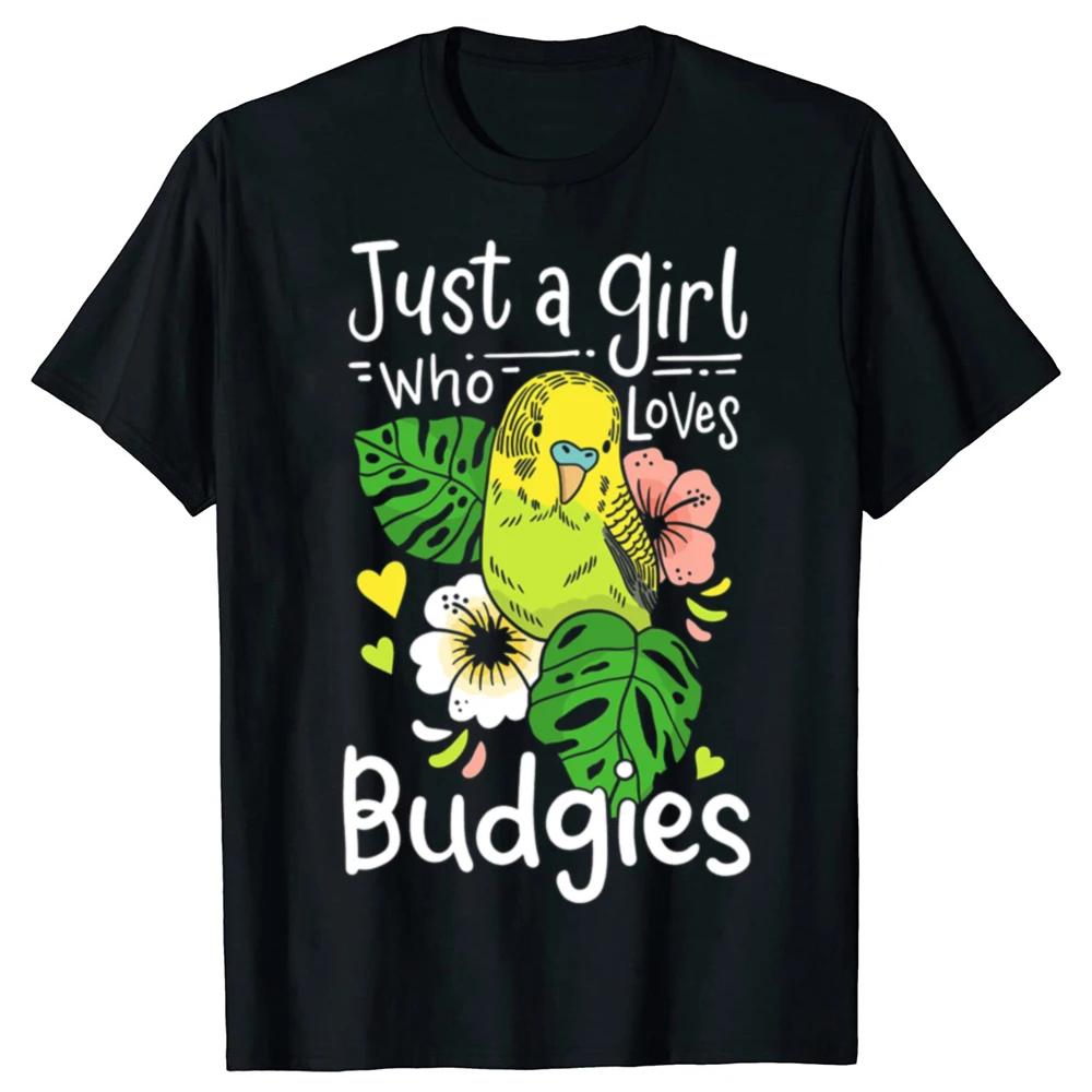 Funny Budgie Budgerigar Birds Lover Classic Graphic Tshirts Unisex Fashion Casual Tshirt 100 Cotton Loose Oversized T Shirt