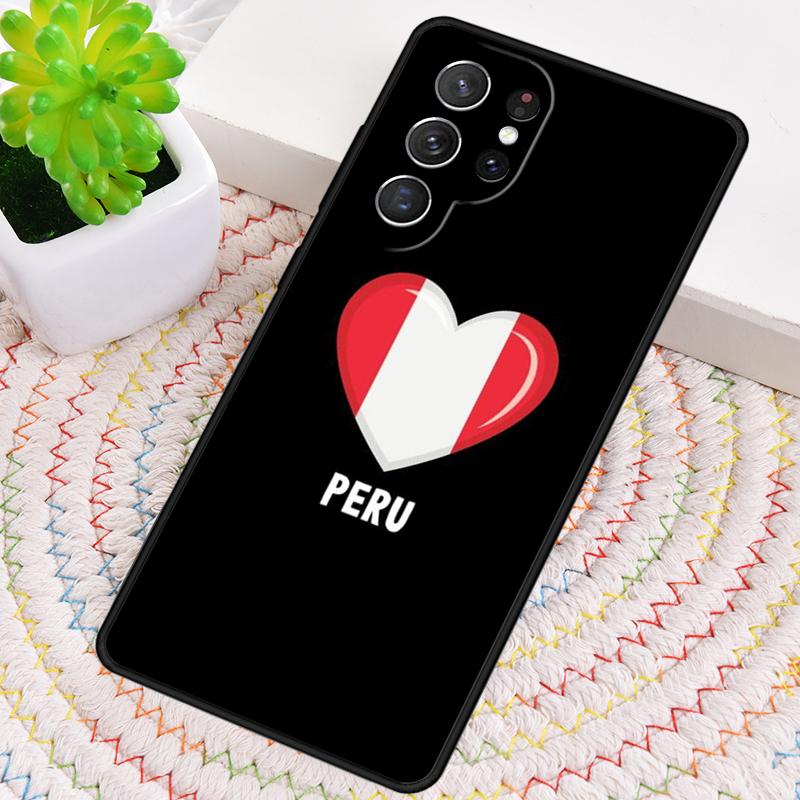 Peru Flag Coat Of Arms Silicone Phone Case For Samsung Galaxy note 10 pro S26 S25 S24 S23 S22 S21 Plus S25Ultra Capa Cover