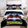 Regreso Al Futuro Ropa de Cama para Todas las Estaciones Funda Nórdica Relleno Juegos de Cama Funda de Colcha Suave y Fundas de Almohada Individual/Doble/Queen/King
