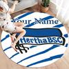 Hertha BSC Custom Name Round Area Rug,Carpet Rug for Living Room Bedroom Sofa Playroom Decor,Non-slip Floor Mat