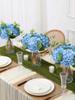 1/3/6PCS 22.83in Blue Embroidered Hydrangea Flowers, Fake Plastic Stems for Wedding/Party/Office, Spring Summer Home Decor, Gift