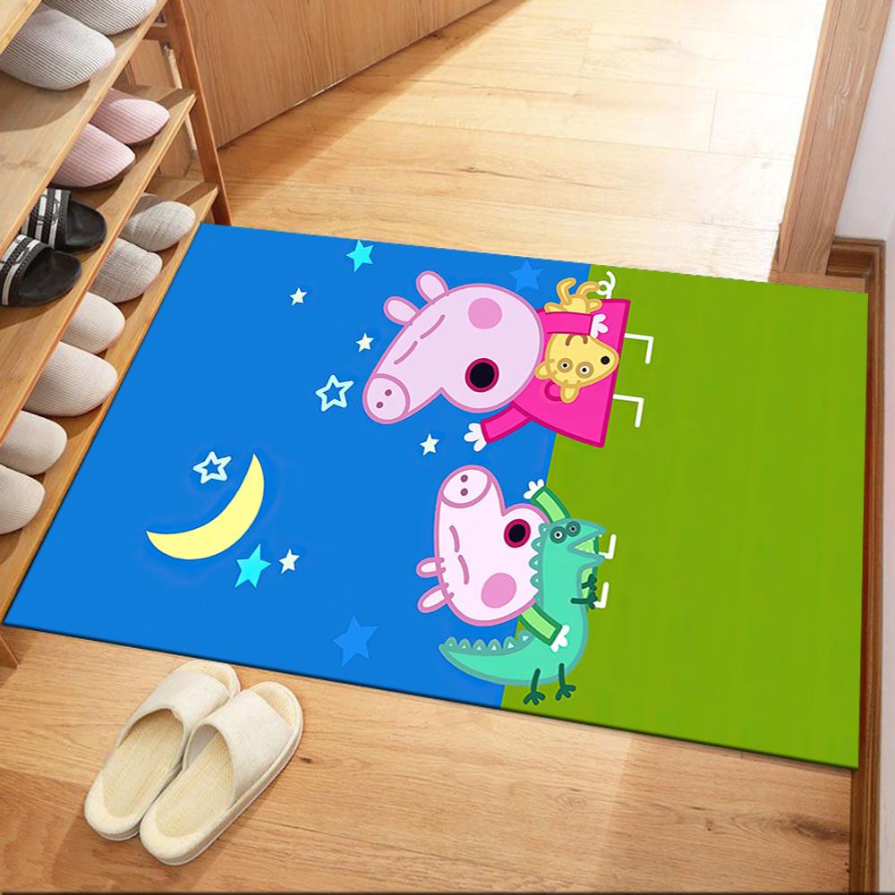 Peppa Pig's Garden Day Square rugs are a great choice for living rooms, bedrooms, home décor, and as gifts.