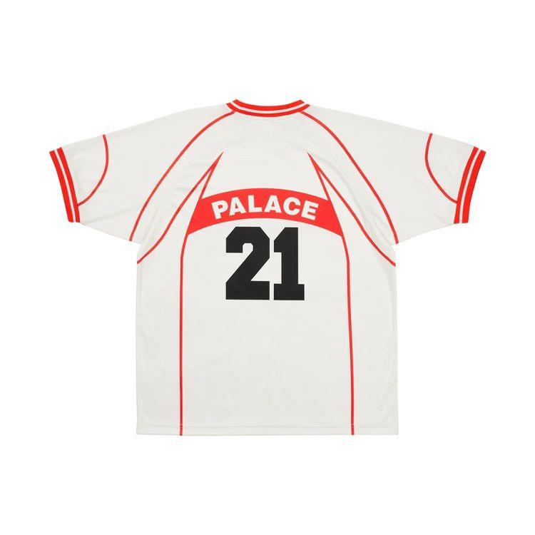 Palace 12 Jewels T-Shirt Black Logo Round Neck Soccer Short Sleeve T-Shirt Unisex Tops White P20ES085