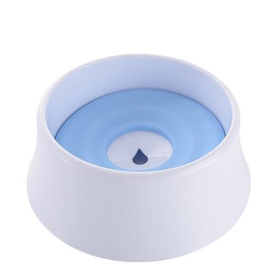 Large Capacity Floating Dog Water Bowl Non-Wetting Mouth Spill Proof Dog Drinking Bowl Detachable Plastic Cat Water Fountain