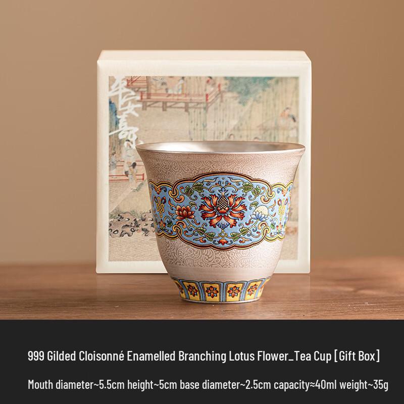 Handcrafted Cloisonné Enamel Teacup Gift Set