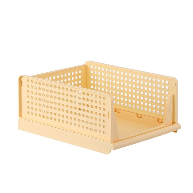 Practical Sturdy PP Materials Folding Storage Shelf with Drawers Organizers for Space Saving Designs Organization S 1370₽