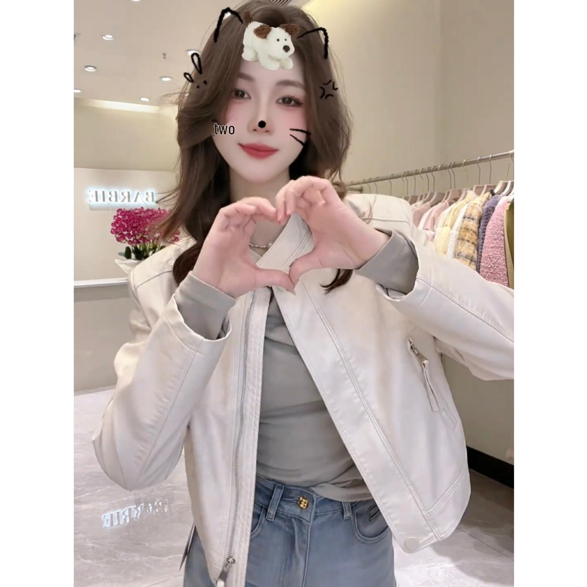 

Женская приталенная мотокуртка из ПУ кожи - Тренд Весны 2025 XL (130-150 cm)