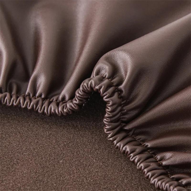 1Pc Waterproof Round Stool Cover Stretch Pu Leather Bar Stool Covers All Inclusive Rotating Chair Seat Slipcover Home El