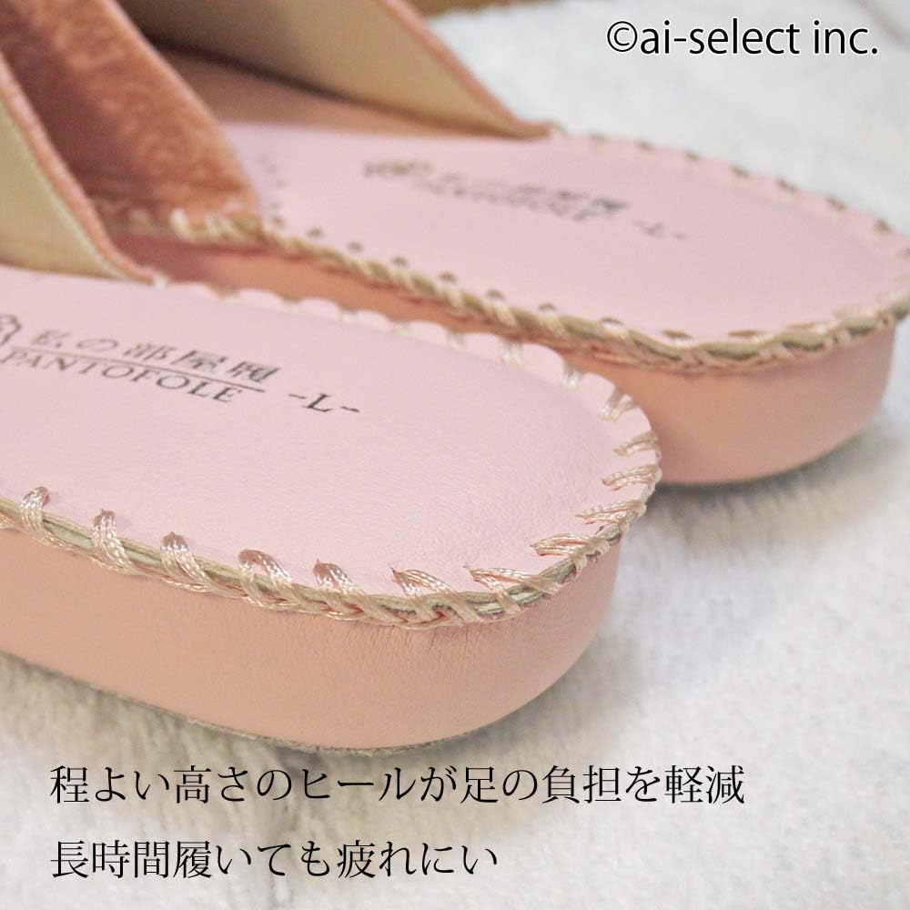 Pansy Women's Indoor Slippers Room Shoes Pink Size M 23-23.5cm