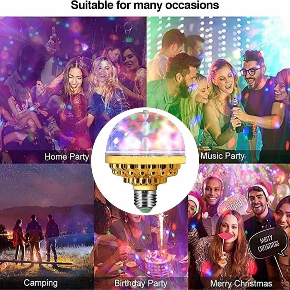 1Pcs Crystal RGB Projection Lamp E27 DJ Disco Ball Light  for Home Room Dance Party