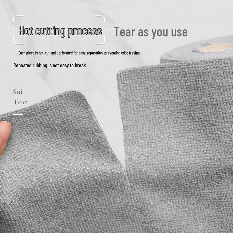 Disposable Dot-Break Microfiber Dishcloth: Dry/Wet Dual-Use Lazy Cleaning Towel