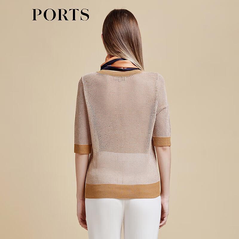 Ports Women's Glossy Hollow-out Knit Top