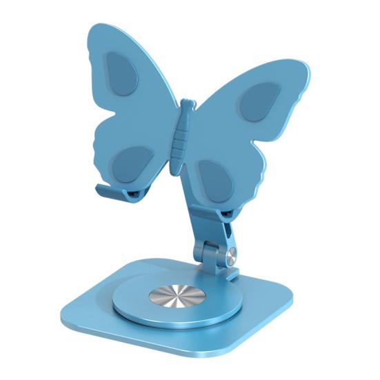 Butterfly Phone Holder Adjustable Height Phone Stand 360-degree Rotating Multi-Angle Foldable Mount for Smartphones Tablets