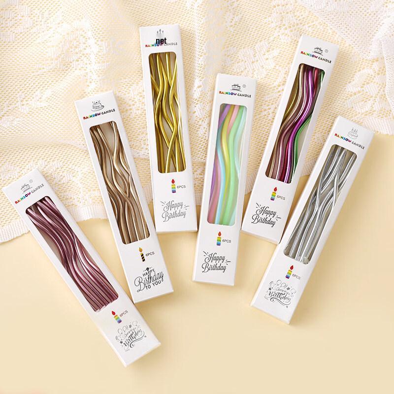 LIEI Rainbow Curve Birthday Candle