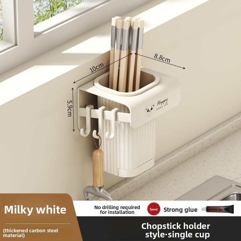 Kitchen Wall Mount Storage Rack With Multifunctional Storage For Home Use