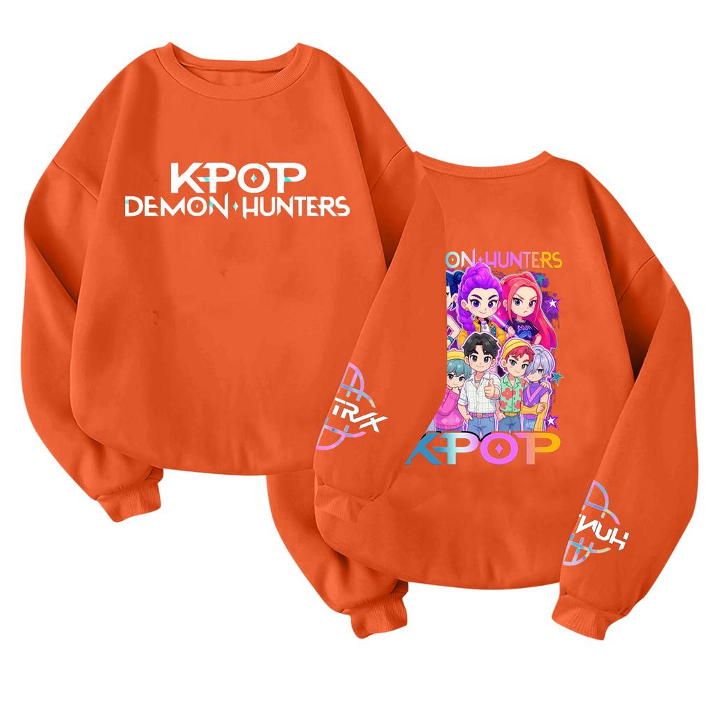 Children's Fashionable Lightweight Long-sleeved Round Neck Pullover With Pockets Printed Pullover