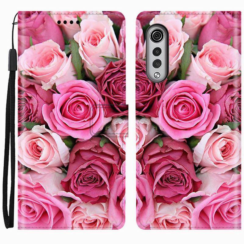 Для LG Velvet Чехол Силиконовый Цветок Кожаный Флип-кошелек Чехол Для LG Velvet 5G Чехол для телефона Для LG Velvet Чехол Coque Fundas Оболочка LG Velvet 5G 4G