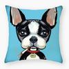 Sofa Pillowcase Bedroom Decoration Cushion Cover Cute Dog Yorkie Pug Pillow Car