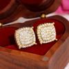 Bling Super Flash Geometric Stud Earrings For Women, Men'S Hip-Hop Versatile Personalized Earrings, Exquisite Versatile Commuter Models