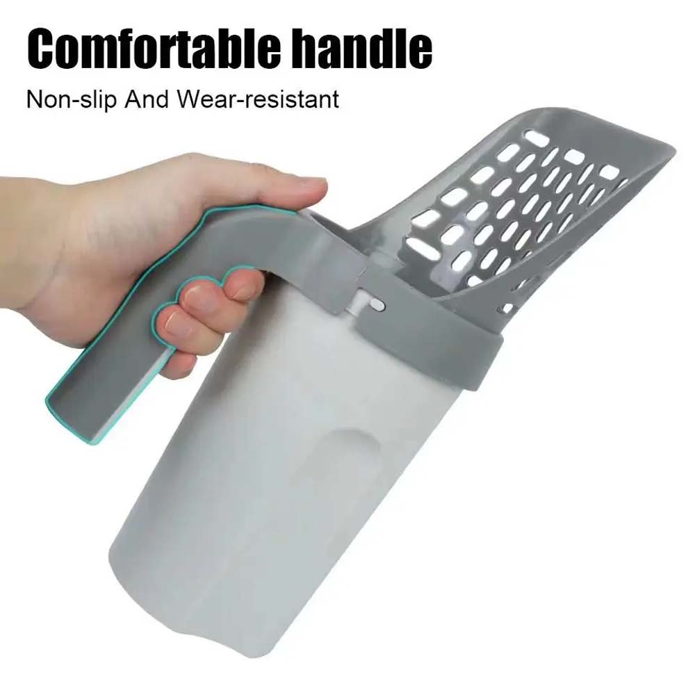 The All-in-one Litter Scooper Comes With a Roll of Garbage Bags, Making It Easy To Use and Remove Litter Clumps
