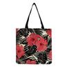Women Vintage Linen Tote Bag - Large Capacity Flower Print Shoulder Handbag for Casual & Grocery Shopping KTB