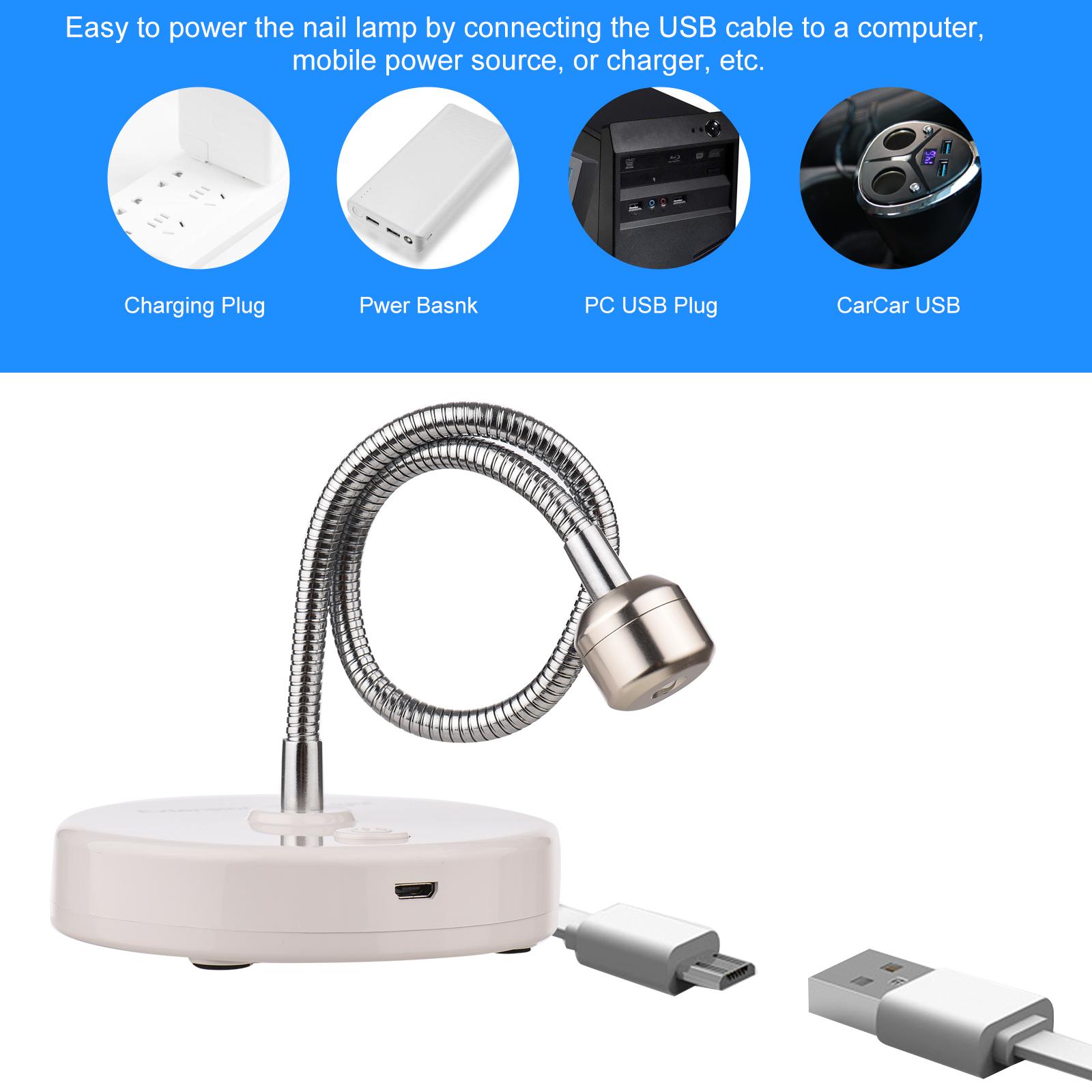 

Mini UV LED Nail Lamp Gel Polish Nail Dryer Curing Lamp Nail UV Light LED Therapy Light Nail Art Tools