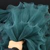 5pcs Christmas Decoration Fabric Lake Blue 50CM Mesh Wave Flower Bilateral DIY Handmade Material Wedding Decor Atmosphere Fabric