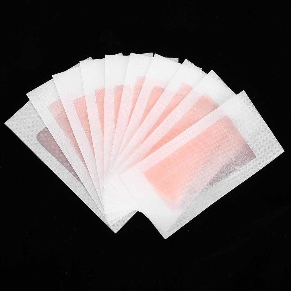 

10 шт. восковые полоски для депиляции ног, тела, лица(розовый) розовый