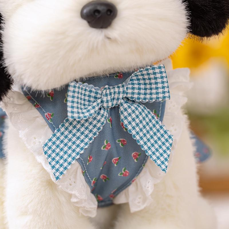 Cute Dressed Puppy Doll Plush Toy Girl Sleeping and Holding Doll Soft Dog Doll Pillow Birthday Gift