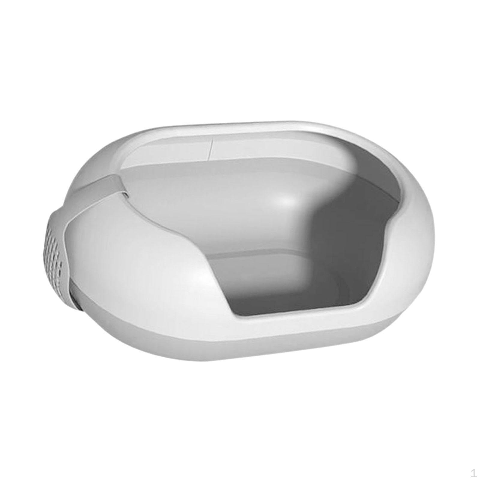 

Cat Litter Box Kitten Pan Low Entry Large Capacity Portable Splashproof Bedpan Toilet