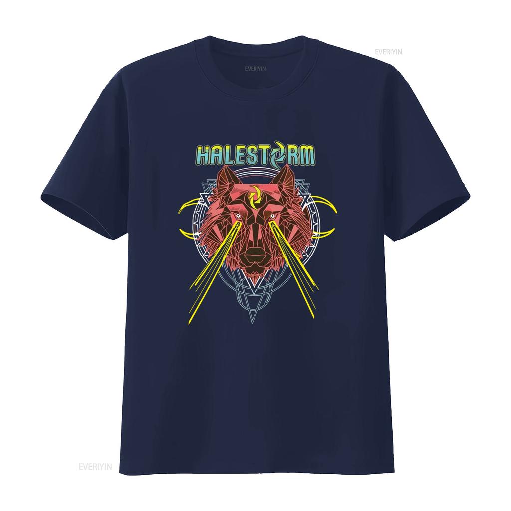 Halestorm Tour 2019 Rock Band Baumwolle Schwarzes T-Shirt Alle Größen Verfügbar Vintage Weich Lässig Stilvoll Grafik Atmungsaktiv