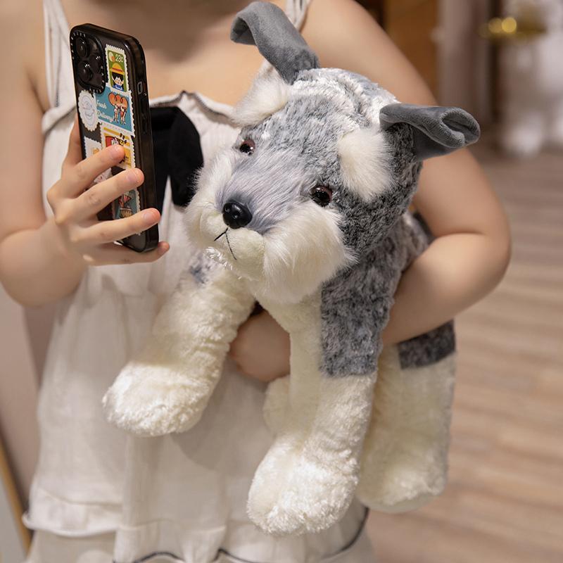 22-40CM New Lovely Plush Schnauzer Plush Toys Stuffed Soft Animal Dolls Kawaii Schnauzer Dog Nice Birthday Christmas Gifts