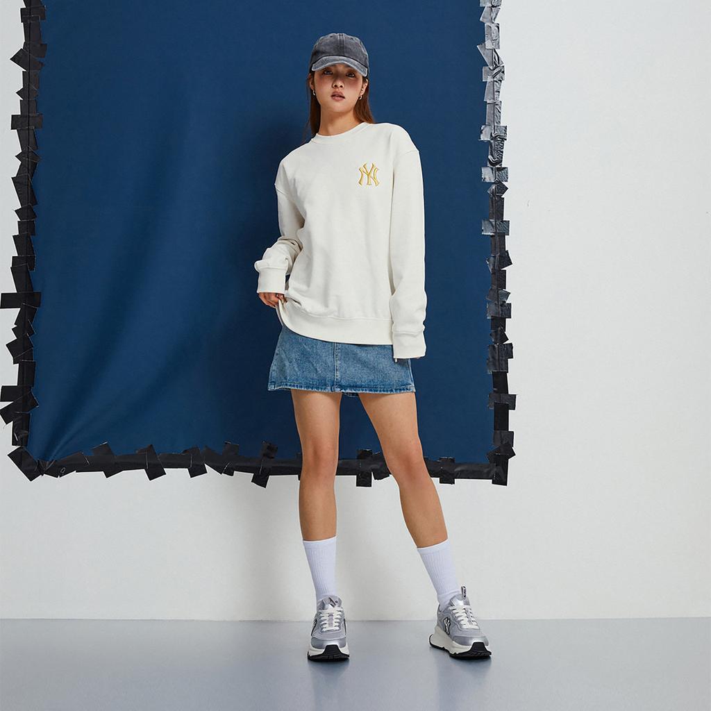 New MLB SS24 Sweatshirt Unisex Cream 3AMTQ0141-50CRS