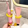 Duck-Shaped Electric Toothbrush Holder Ceramic Waterproof Toothbrush Storage Stand Non Slip 2 Slot Toothpaste Toothbrush Rack