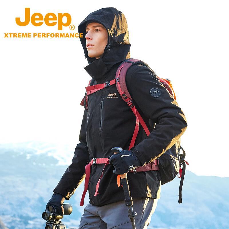 JEEP Outdoor Waterproof Fleece Lined Jacket Set