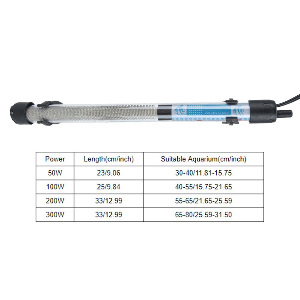 Glass Aquarium Automatic Constant Temperature Anti Explosion Heating Rod Fish Energy-saving Water Heater (300W )