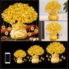 Lucky Golden Fortune Tree Wealth Yellow Crystal Tree Money Tree  Bonsai Style Wealth Luck Feng Shui Ornaments Home Decor Crafts