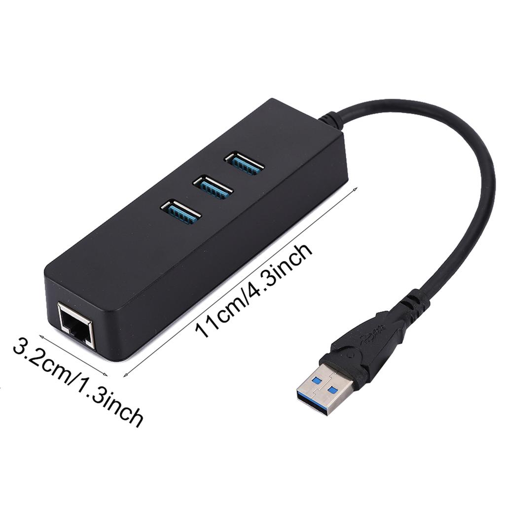 DM HE27 RTL8153 USB 3.0 Ethernet Converter Adapter with 3 Port 3.0 HUB To RJ45 Drive Free