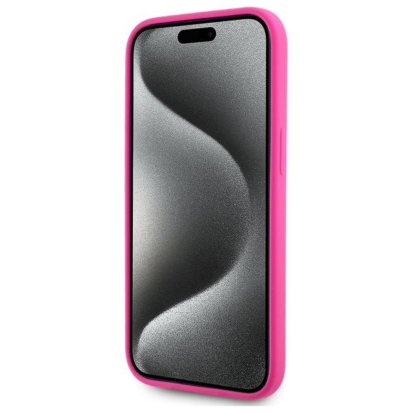 Karl Lagerfeld Klhmp15Sskhpplf Iphone 15 6.1 Fuksja/Fuschia Hardcase Silicone Karl Head Print Magsafe