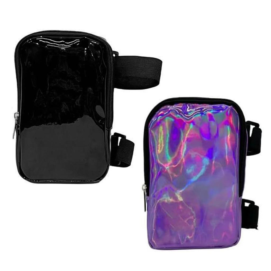 Women's Holographic Thigh Bag Adjustables Straps Waist Pouch For Outdoor Waterproof Running Leg Bag Sports Mobile Phone Holder