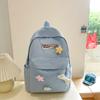 Middle School Student Schoolbag Female Solid Color Backpack Campus Schoolbag