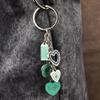 Metal Heart Keychain With Geometric Shapes For Couples And Car Keys