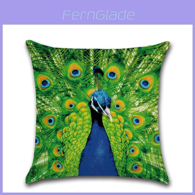 Elegant Peacock Feathers Sofa Bed Car Home Decoration Pillow Case For Stylish Interiors