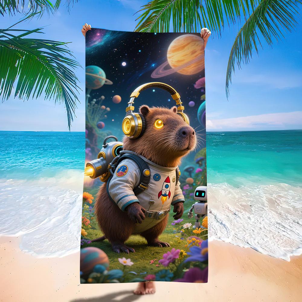 New Cute Animal Printed Microfiber Beach Towel Quick Dry Absorbent Soft Bath Towel For Kids