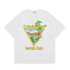 Men Women Streetwear Short Sleeve T-Shirt With Geometric Letter Print Loose Fit Cotton Tee Casual