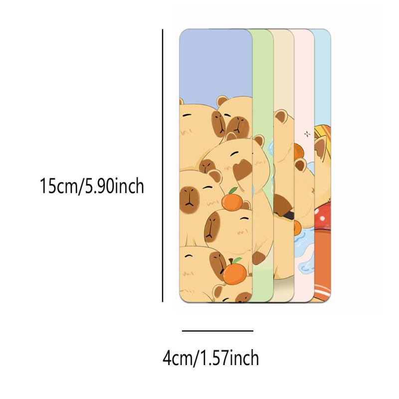 30Pcs Cartoon Cute Capybara Themed Non-Repeating Delicate Bookmarks Reading Pages Books Tagged Students Stationary Supplies