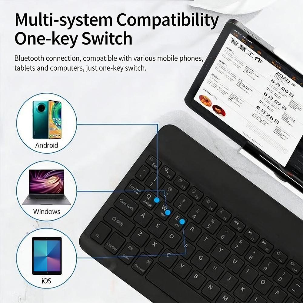 JP-Bluetooth Keyboard and Mouse For iPad Samsung Huawei Phone Tablet Slim Mini Wireless Keyboard For Android IOS Windows